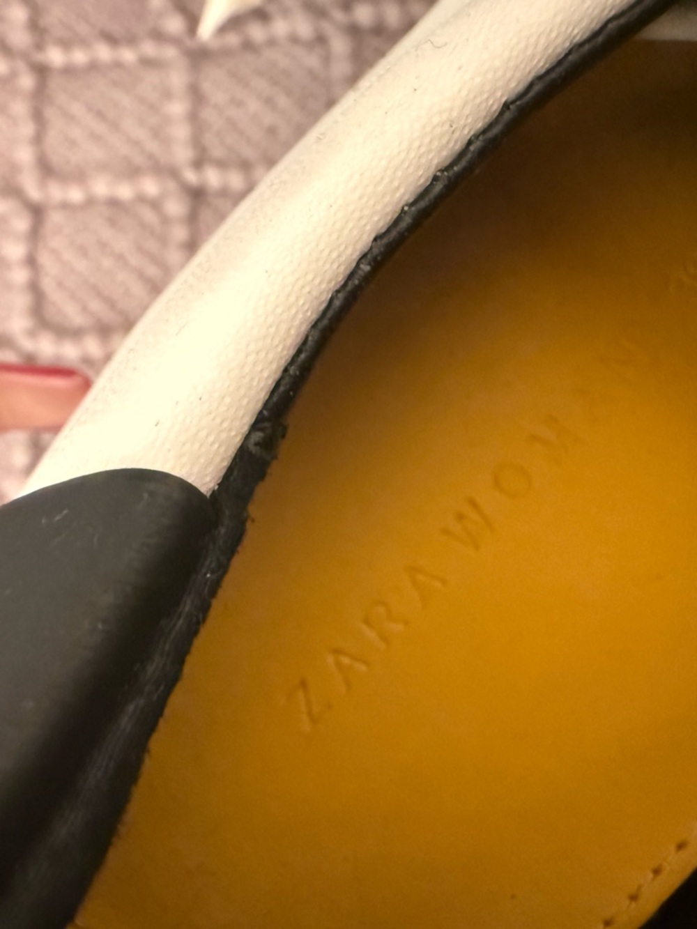 Zara White Platform Sneakers with Black Heel Detail - Picture 5 of 5